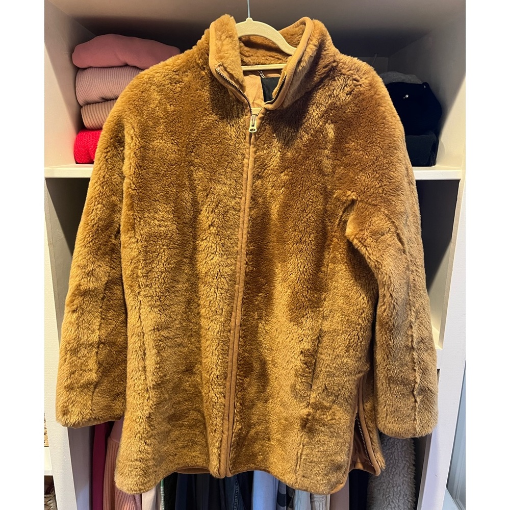 J. Crew Plush Zip-up Faux Fur Jacket